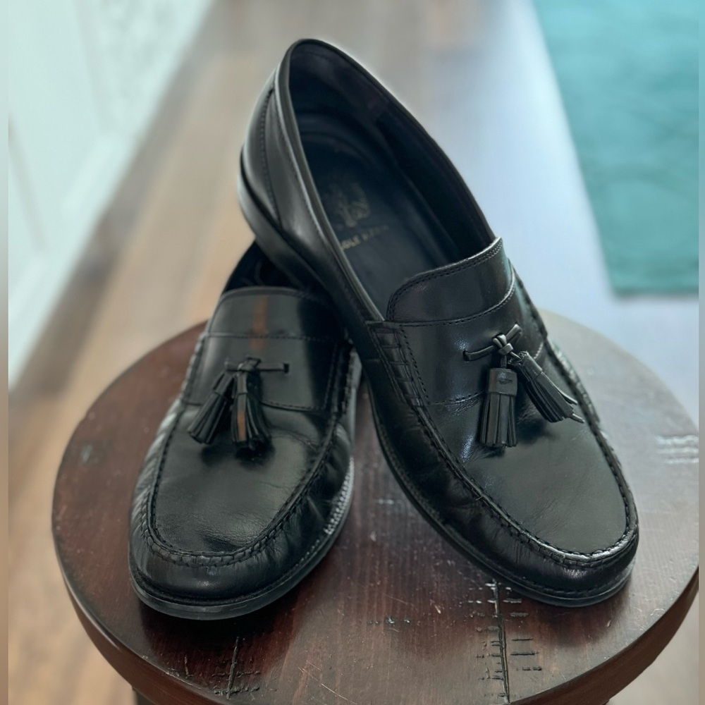 Cole Haan Black Penny Loafers.